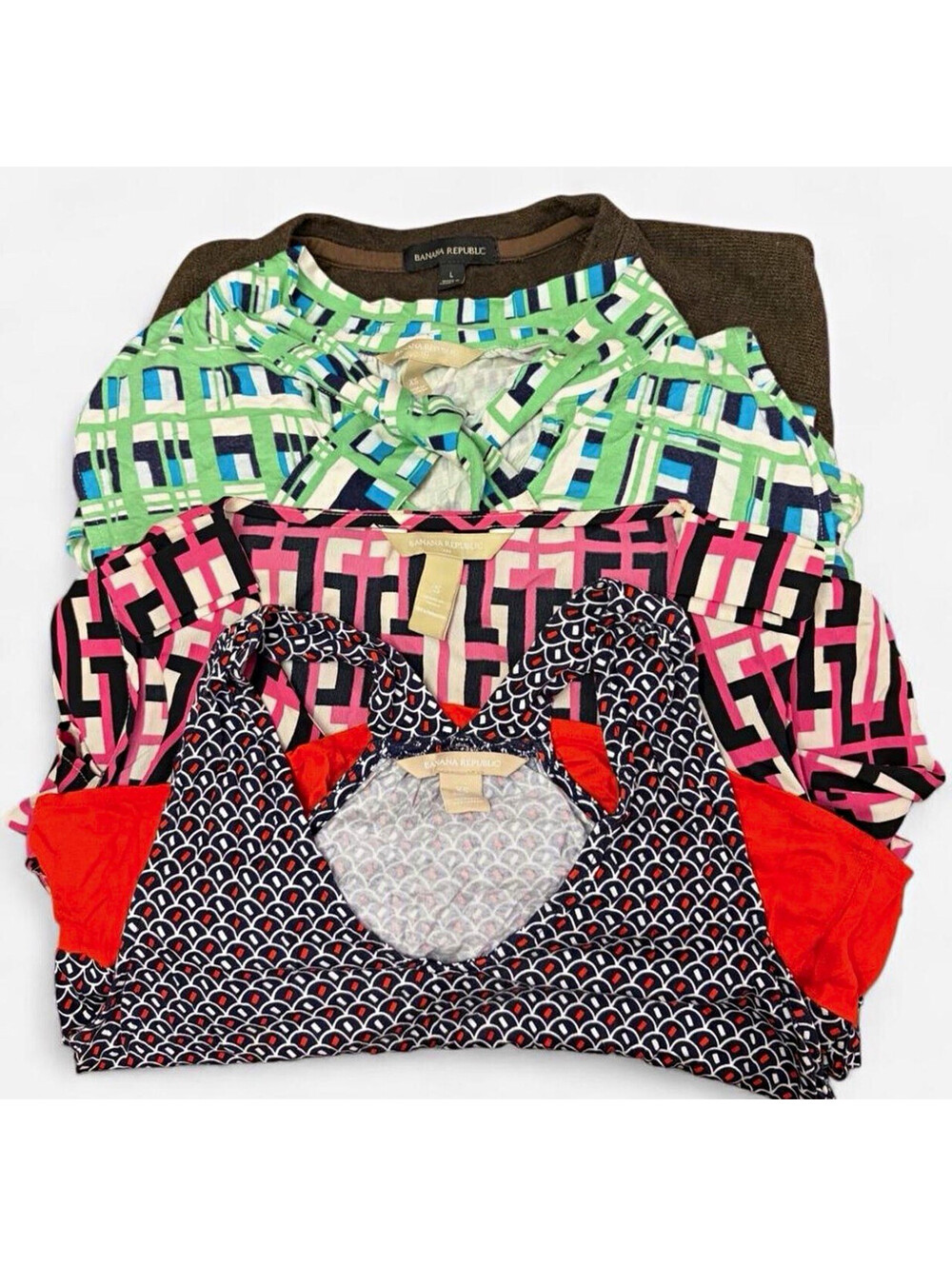Banana Republic Women’s XS/S Mixed Lot Geometric Multicolor Tops & Sweater